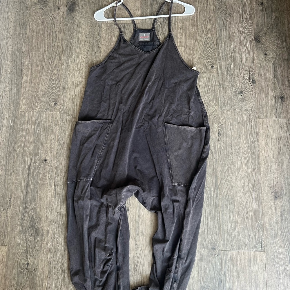 Free People Movement Black Hot Shot Onesie